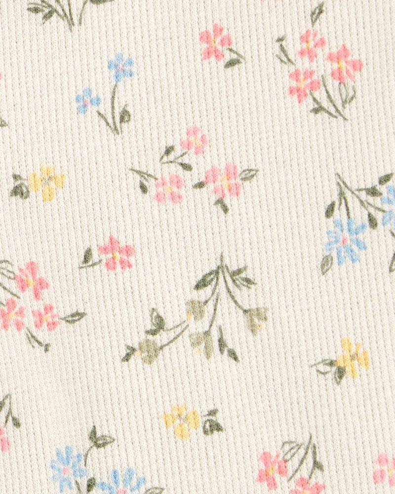 Baby 3-Piece Floral French Terry Mix-and-Match Outfit Set - Ivory, image 9 of 9 slides