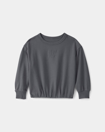 Tout-petit fille - Chandail en jersey bouclette &laquo;Ready Set Play&raquo; - Gris, 