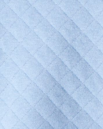 Baby Girl 3-Piece Floral Vest Outfit Set - Blue, 