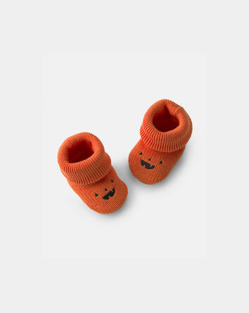 B&eacute;b&eacute; - Chaussons &agrave; motif citrouille d&rsquo;Halloween - Orange, 