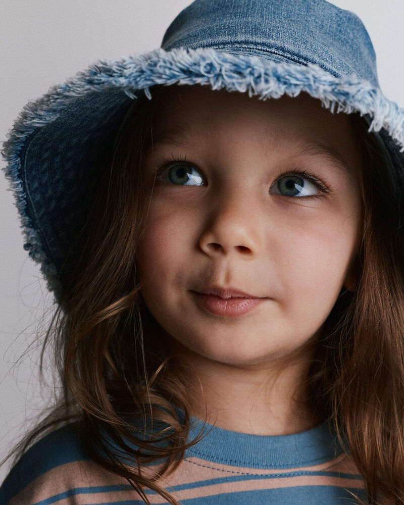 Tout-petit - Chapeau cloche en denim - D&eacute;lav&eacute; clair, image 1 sur 6 diapositives