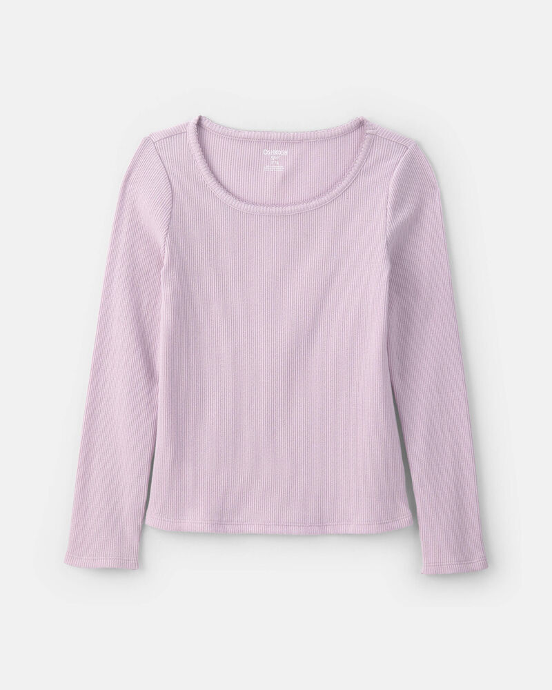 Girls Long-Sleeve Top - Purple, image 1 of 3 slides