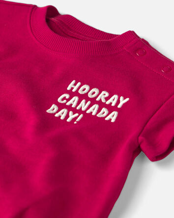 B&eacute;b&eacute; - Cache-couche en coton biologique &laquo;f&ecirc;te du Canada&raquo;, 