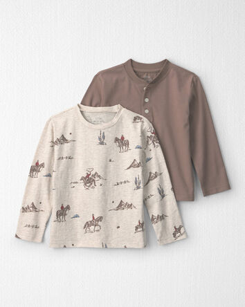 Toddler Boy 2-Pack Organic Cotton Tops, 