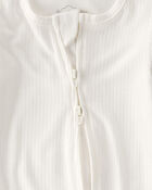 Baby 2-Way Zip PurelySoft Sleeper - Cream, image 2 of 8 slides