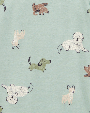 Baby 5-Pack Dog Short-Sleeve Cotton Bodysuits, 