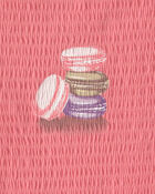 Girls Macaron Ruched Top - Coral, image 2 of 3 slides
