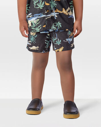 Tout-petit Bermuda à enfiler à motifs tropicaux, 