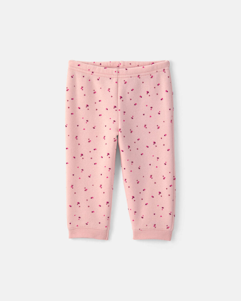 Baby Girl 3-Piece Heart Hooded Layering Set - Pink, image 2 of 5 slides