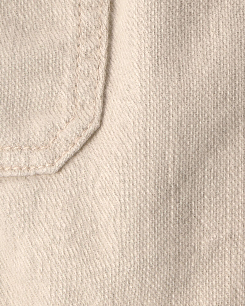 B&eacute;b&eacute; gar&ccedil;on - Shorts en serg&eacute; &agrave; cordon de serrage - Kaki, image 4 sur 4 diapositives