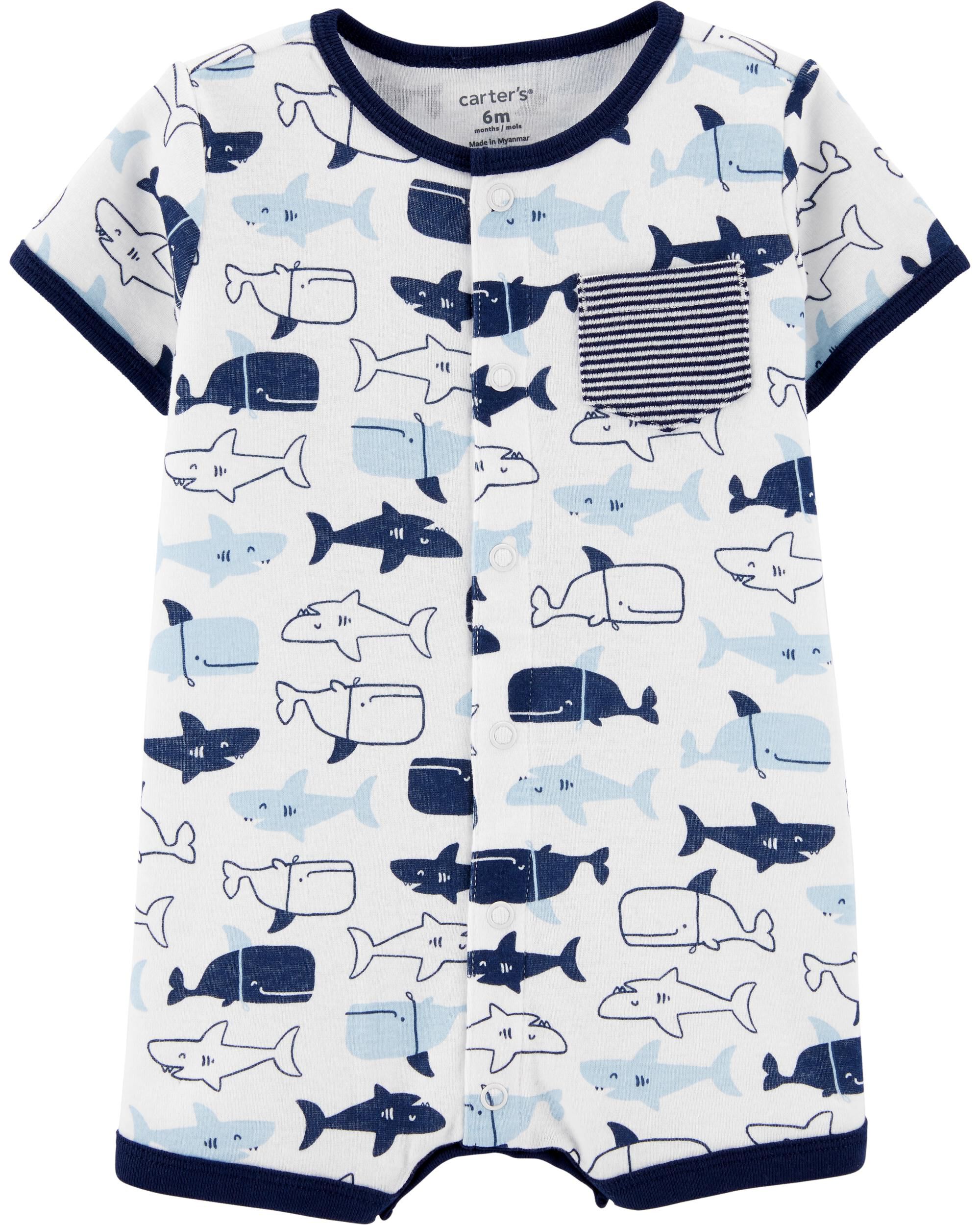 Shark shop romper baby