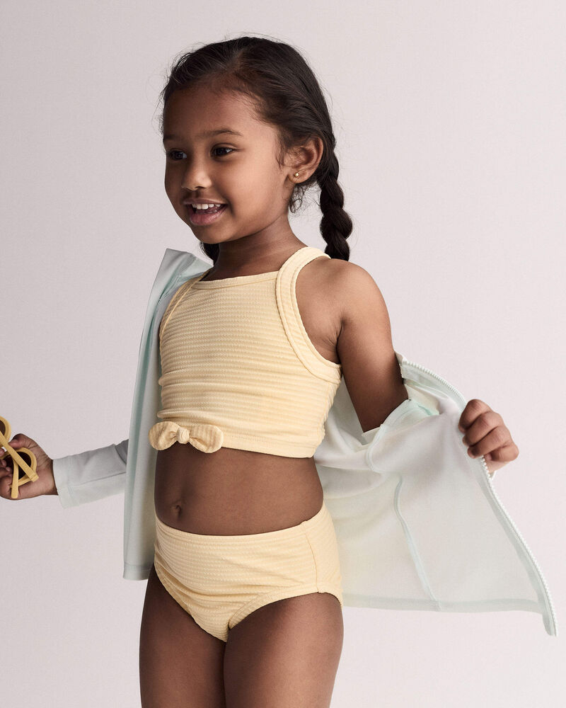 Toddler Girl Bow Tankini - Yellow, image 1 of 7 slides