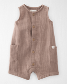Baby Organic Cotton Gauze Romper, image 1 of 4 slides
