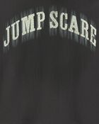 Boys 'Jump Scare' Halloween French Terry Hoodie - Black/White, image 3 of 5 slides