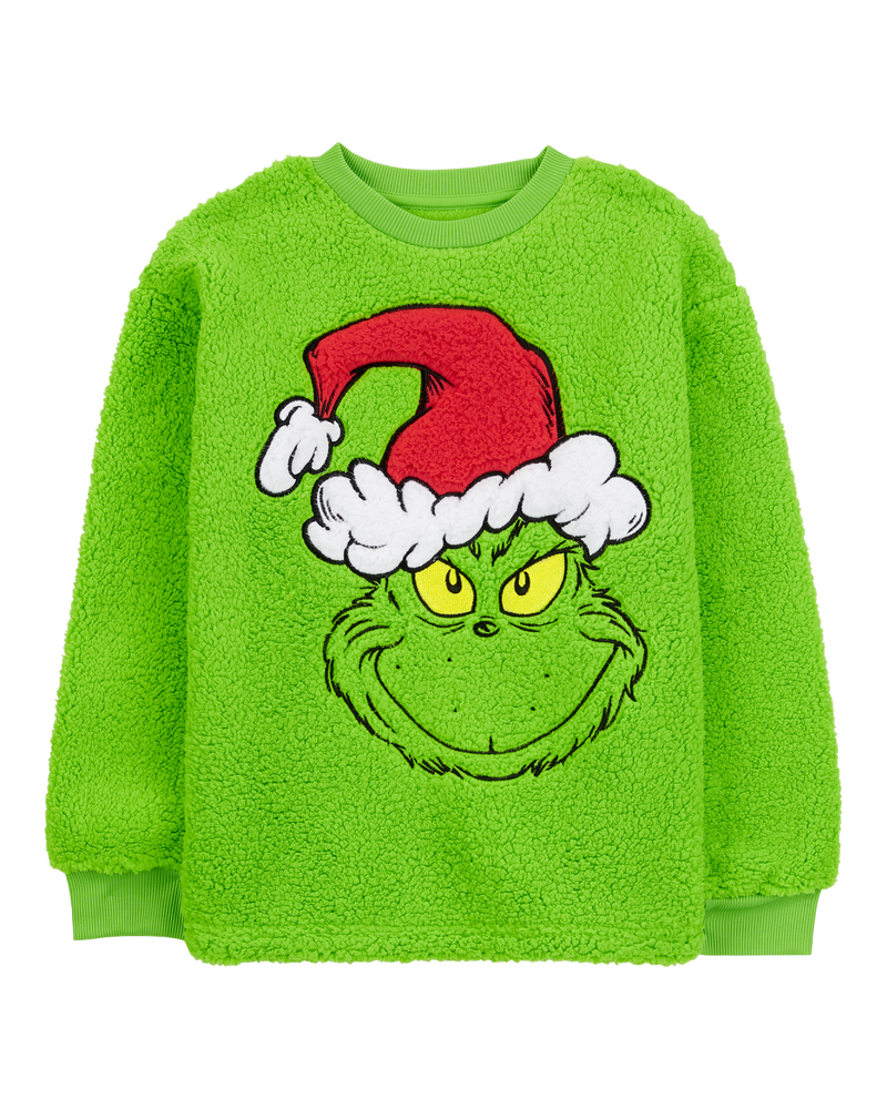 Toddler Grinch Fuzzy Pullover Sweatshirt, image 1 of 2 slides