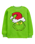 Toddler Grinch Fuzzy Pullover Sweatshirt, image 1 of 2 slides