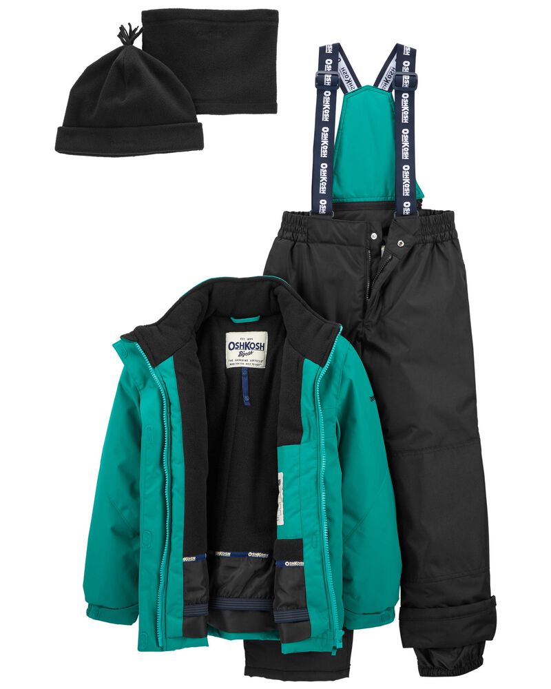 Kid 2-Piece Snowsuit With Bonus Hat And Neck Warmer, image 2 of 3 slides