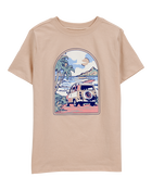 Kid Beach Short-Sleeve Graphic Tee - Tan, image 1 of 3 slides