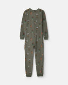 Gar&ccedil;ons - Pyjama ajust&eacute; 1 pi&egrave;ce en DreamPlush &agrave; motif d&rsquo;aliments comiques - Vert olive, image 2 sur 3 diapositives
