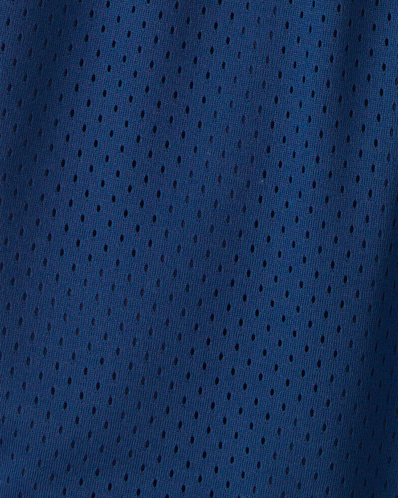 Boys Striped Mesh Active Shorts - Navy, image 3 of 4 slides