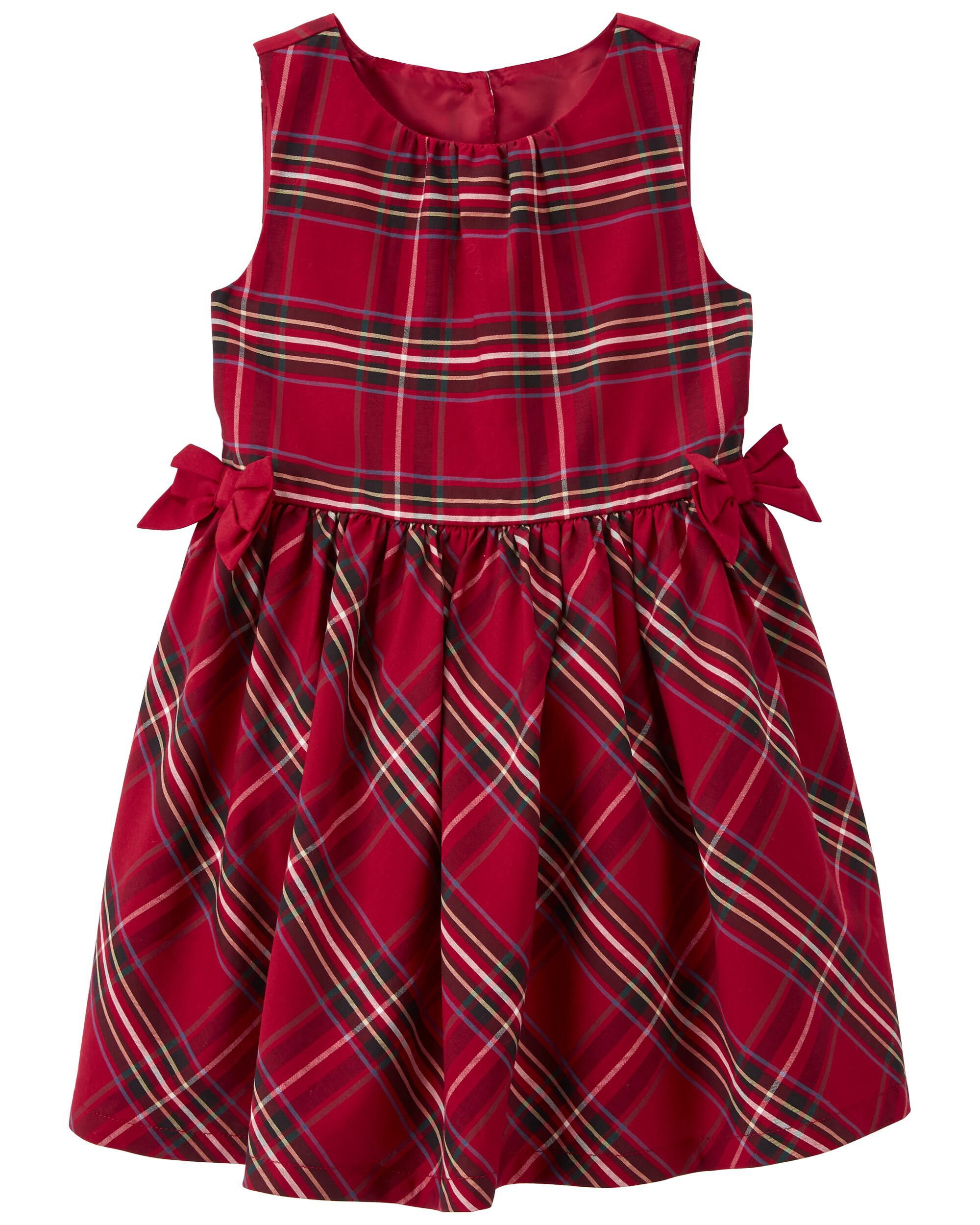 Red Plaid Sateen Dress Carter s Oshkosh Canada