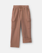 Boys Fleece Cargo Pants - Tan, image 3 of 6 slides