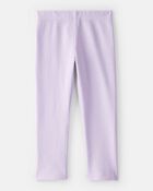 Toddler Girl Pull-On Stretch Rib Leggings - Purple, image 2 of 4 slides