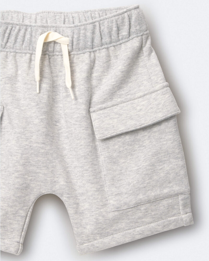 Tout-petit gar&ccedil;on - Short cargo en jersey bouclette - Gris chin&eacute;, image 6 sur 6 diapositives