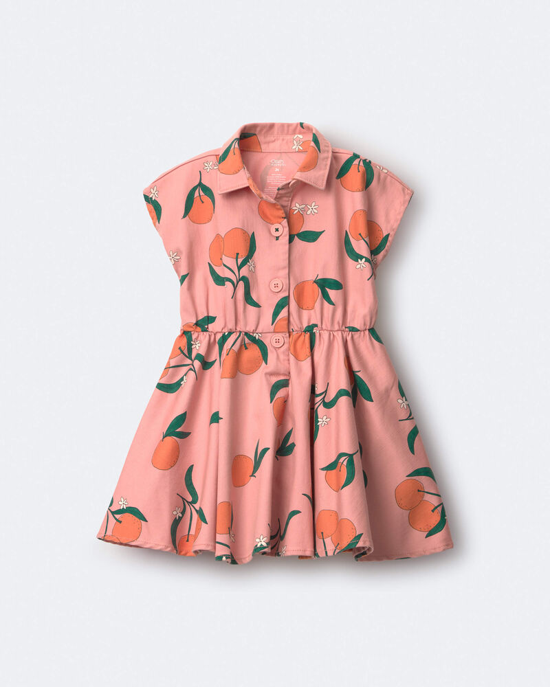 Toddler Girl Avenue Twirl&trade; Dress in Clementine Grove Print - Peach, image 2 of 5 slides