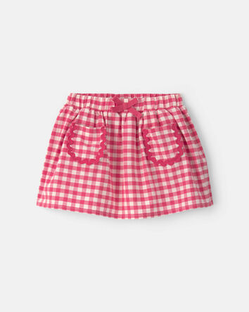 Baby Girl Gingham Pocket Skort &ndash; Red, 
