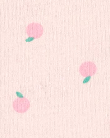 Toddler Orange Print Short-Sleeve Fashion Top - Pink, 
