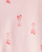 Toddler Girl Ballet Slippers Long-Sleeve Peplum Top - Pink, image 2 of 3 slides