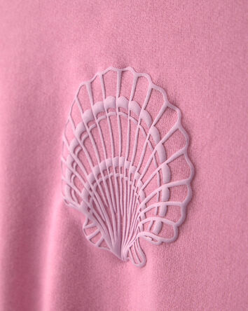 Girls Shell French Terry Top - Pink, 