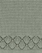 Kid Pointelle Crotchet Knit Skirt - Green, image 3 of 4 slides