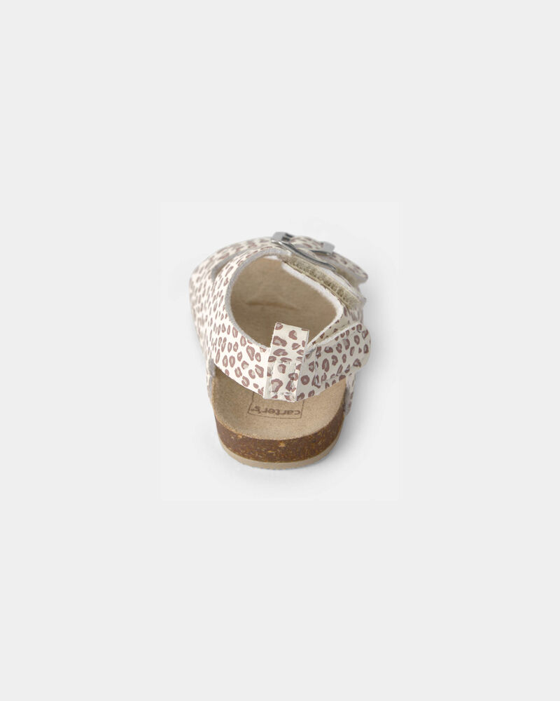 Baby Girl Cheetah Sandals - Cream, image 3 of 6 slides