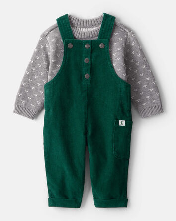 Baby Boy 2-Piece Sweater & Overall Set - Green, 
