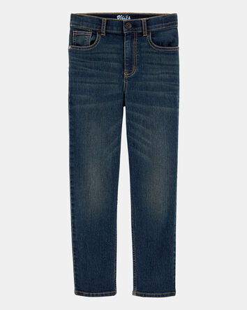 Enfant Jeans droit (coupe &eacute;troite) - d&eacute;lavage teint&eacute; authentique, 