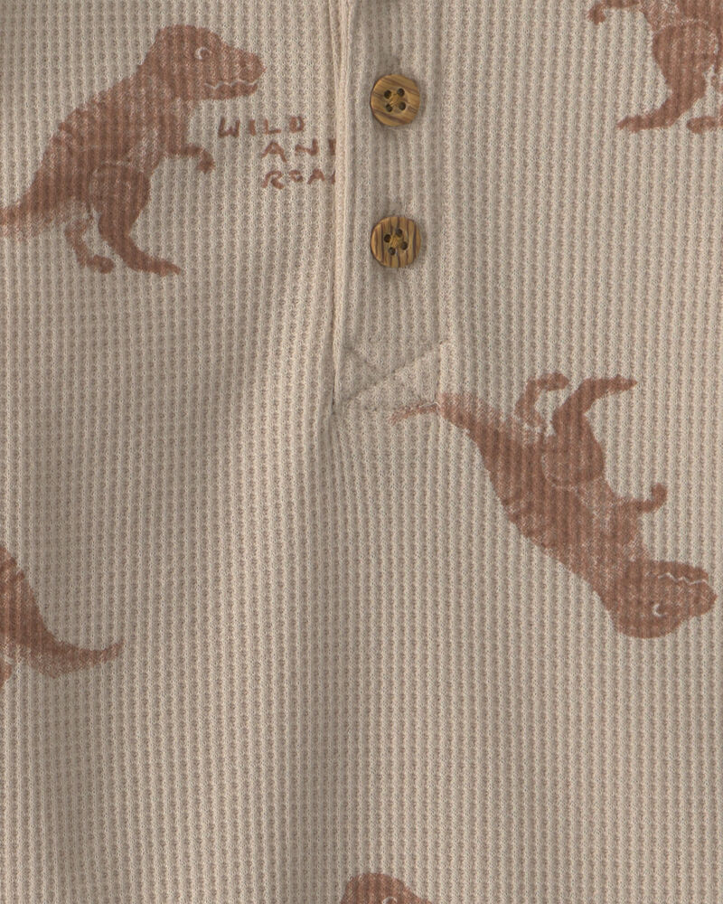 B&eacute;b&eacute; gar&ccedil;on - Ensemble 2 pi&egrave;ces cache-couche et pantalon &agrave; motif dinosaure &ndash; Brun, image 2 sur 2 diapositives