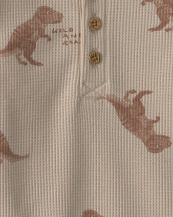 Baby Boy 2-Piece Dinosaur Bodysuit & Pant Set &ndash; Brown, 