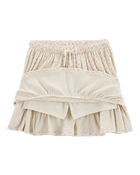 Kid Cherry Print Skort - Ivory, image 2 of 4 slides
