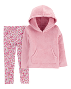 Baby 2-Piece Fuzzy Pullover & Legging Set, image 1 of 3 slides