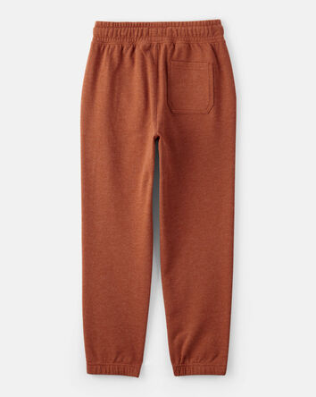 Boys Cotton Joggers - Brown, 