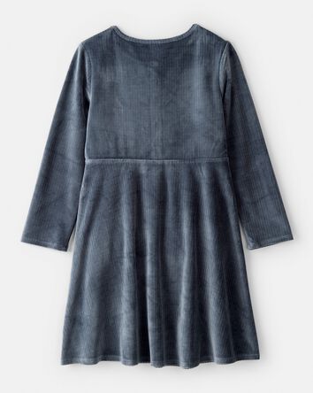 Filles - Robe c&ocirc;tel&eacute;e douillette - Bleu, 