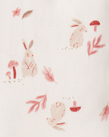 Toddler 2-Piece Bunny Floral 100% Snug Fit Cotton Pyjamas, 