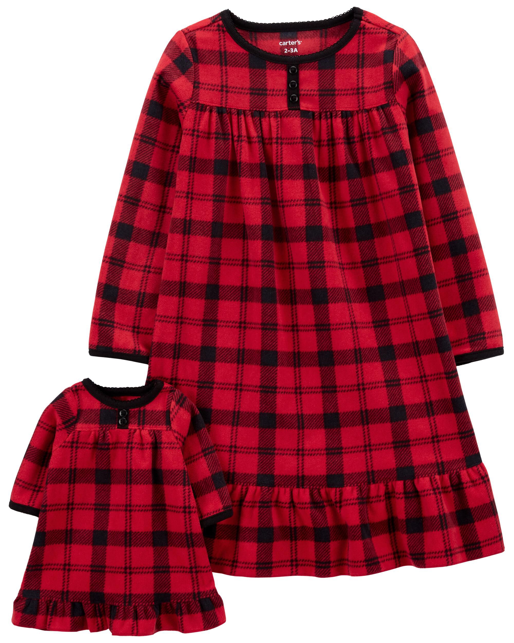 Christmas Matching Nightgown Doll Nightgown Set