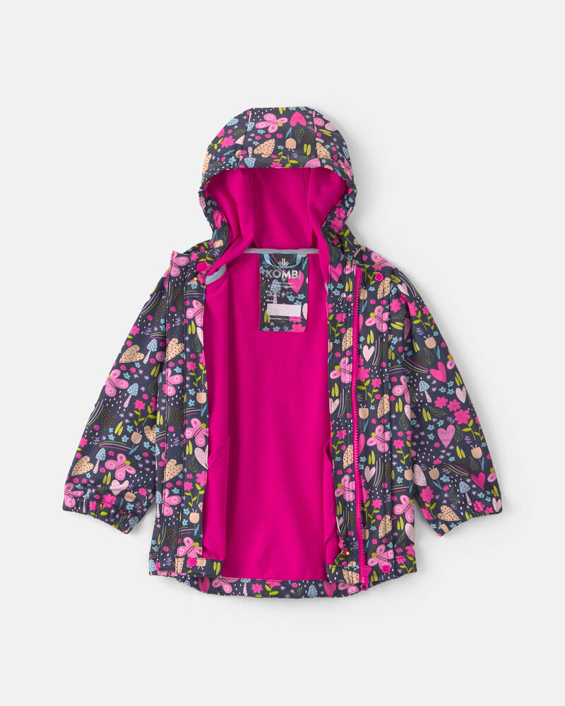 Toddler Girl Kombi London Rain Jacket - Floral, image 2 of 4 slides