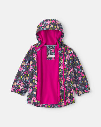 Toddler Girl Kombi London Rain Jacket - Floral, 