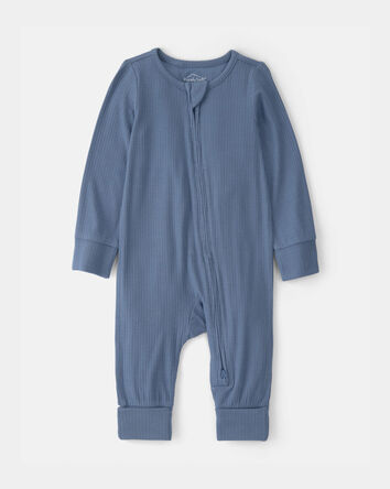 Baby Boy 2-Way Zip PurelySoft Sleeper - Blue, 