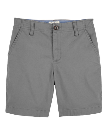Kid Gray Flat-Front Shorts, 
