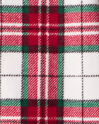 Baby Plaid Print Fleece Long-Sleeve Loose Fit 1-Piece Pajamas, image 3 of 4 slides